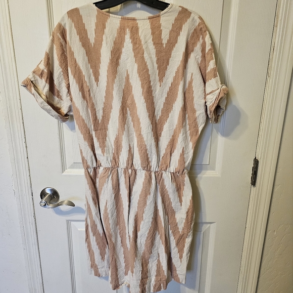 LOU & Grey for Loft Ikat Tie Front Romper Sz M - Picture 3 of 8